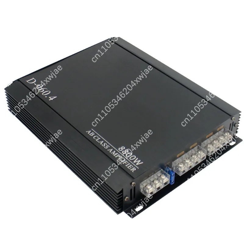 4 Channel Car Audio Amplifier 8800W Max High Power 12V Aluminum Alloy Compact Design for Vehicle Sound System Upgrade