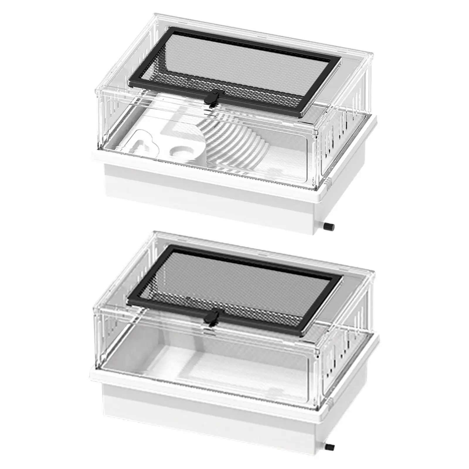 

Маленький резервуар для черепахи для домашнего рабочего стола, прочный прозрачный чехол для амфибий, черепаховый корпус