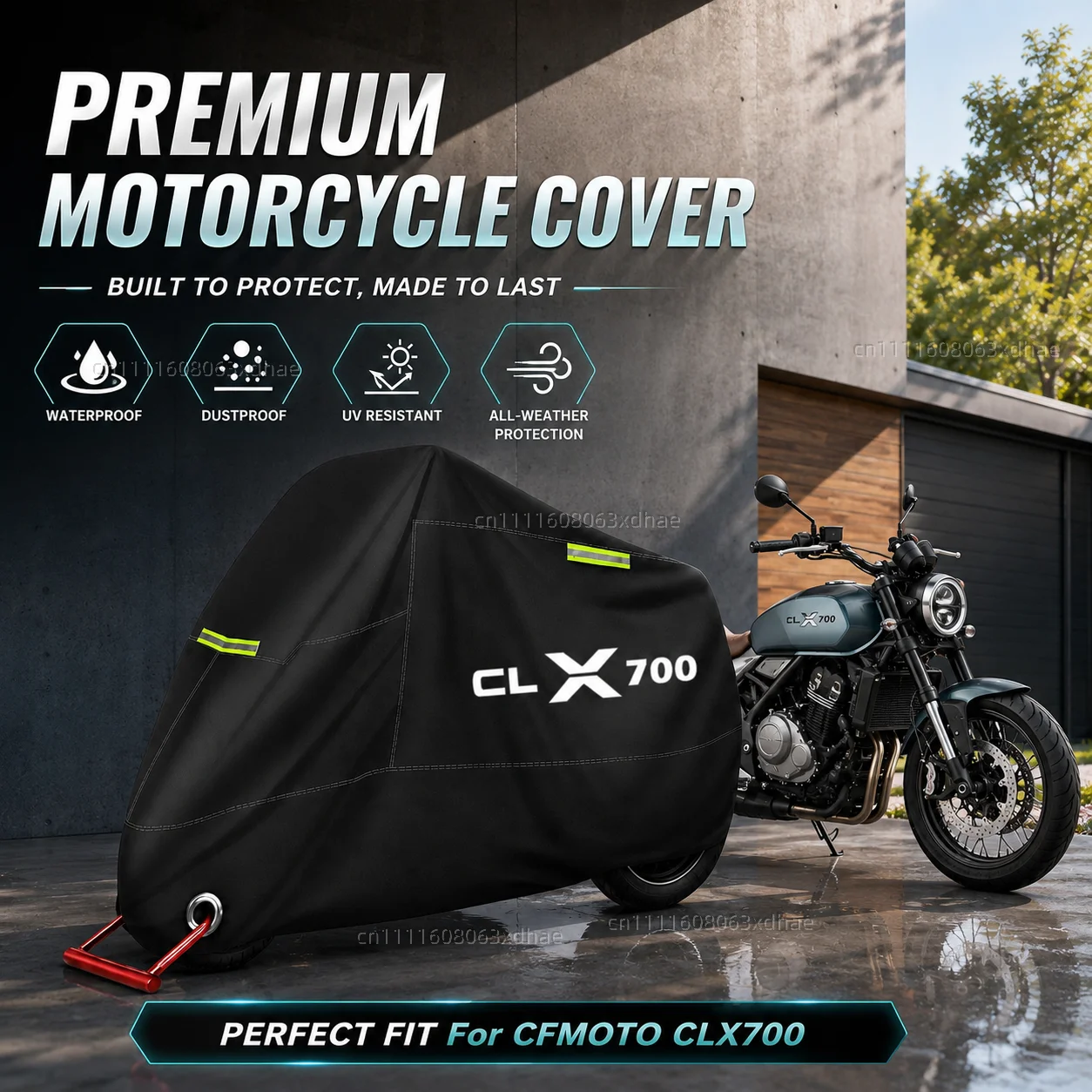 

Motorcycle Cover All Season Waterproof Dust Rain UV Protection 190T Oxford Cloth For For CFMOTO CLX700 700CLX 700 CLX Sport