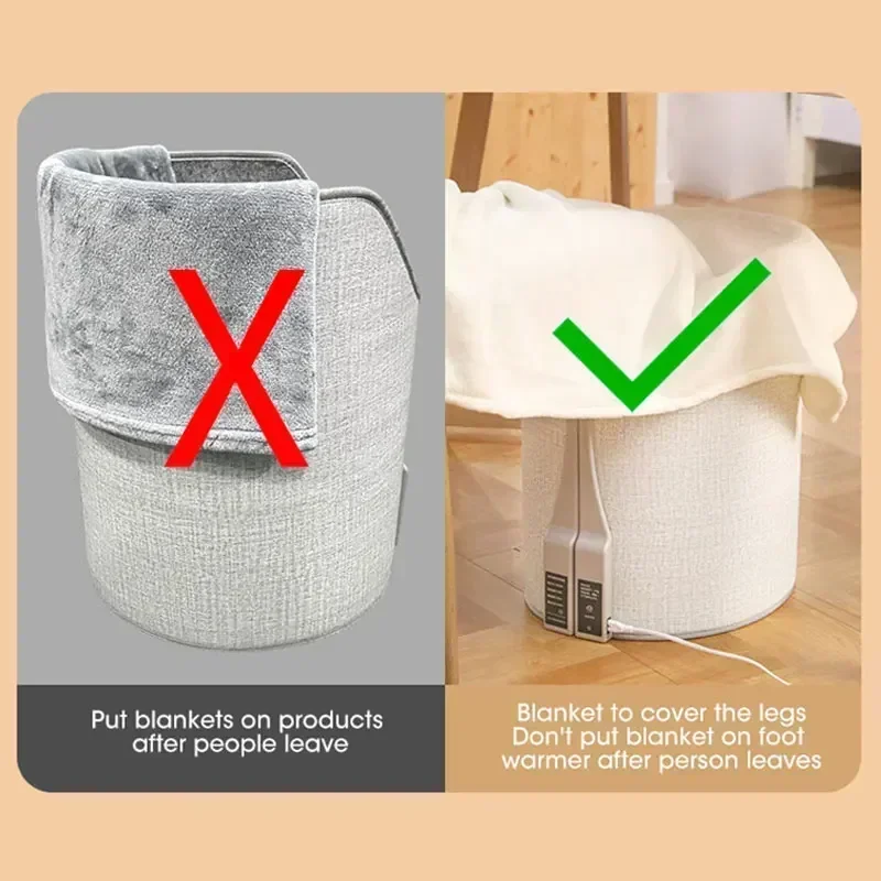 الكهربائية ساخنة مستديرة وسادة سخان القدم ، المحمولة للطي القدم دفئا ، ترموستات للمكتب ، المنزل ، الدافئة ، الشتاء ، جديد
