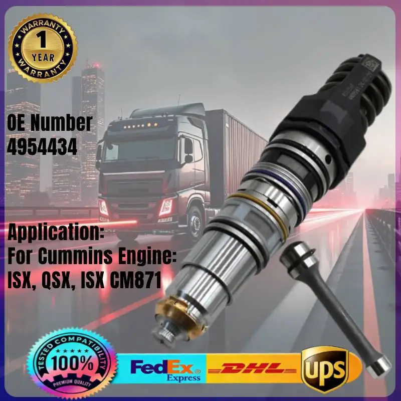 4954434 4954434RX 4954434PX Common Rail Fuel Injector for Cummins ISX, QSX, ISX CM871, ISX CM871 E, ISX CM870 Engine