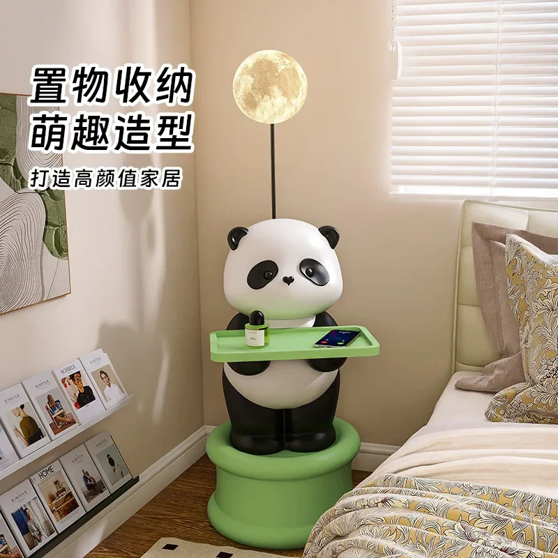 TAO Giant panda floor lamp ornament tray living room bedroom sofa next to TV cabinet decoration