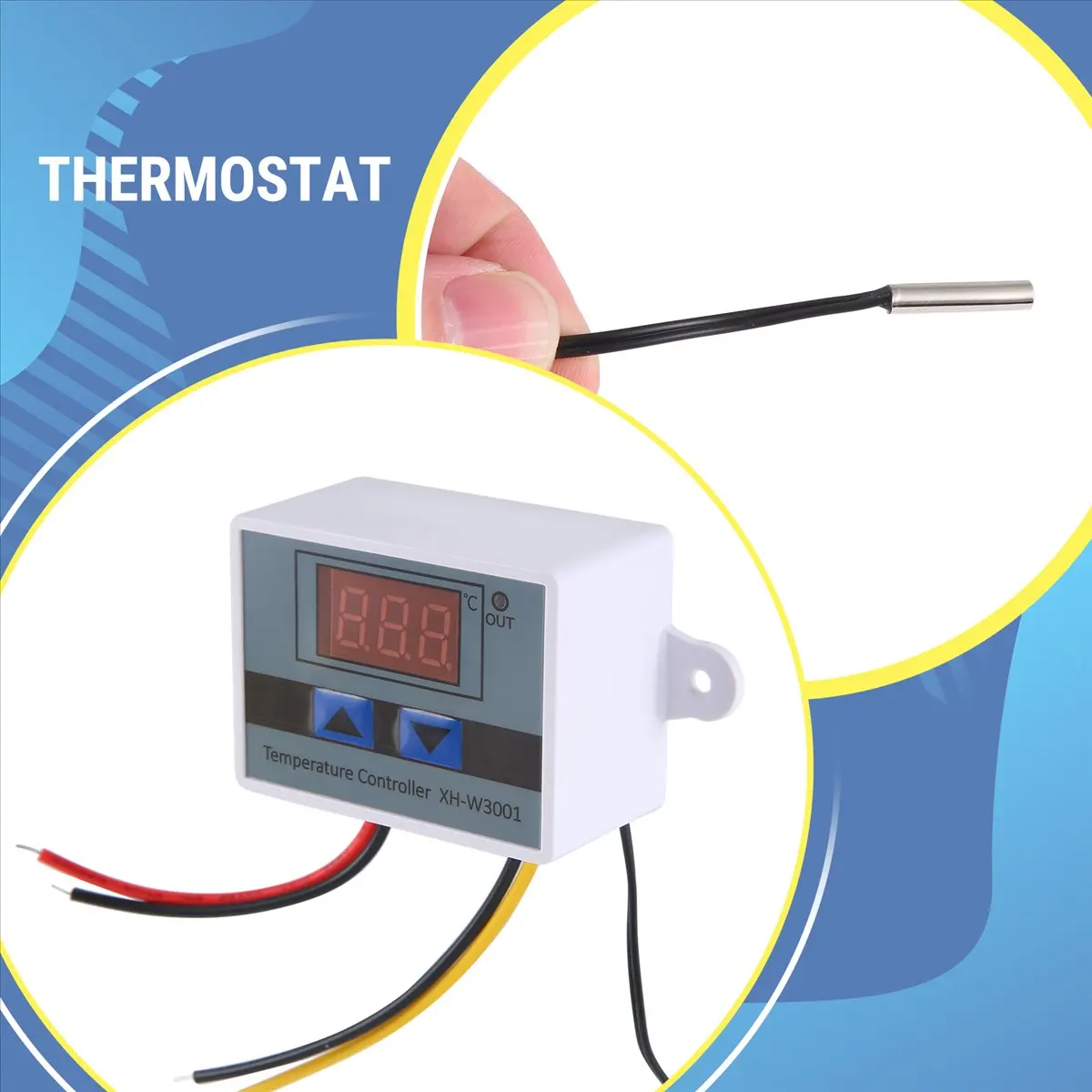 A40I 12V Digital LED Temperature Controller Thermostat Control Switch