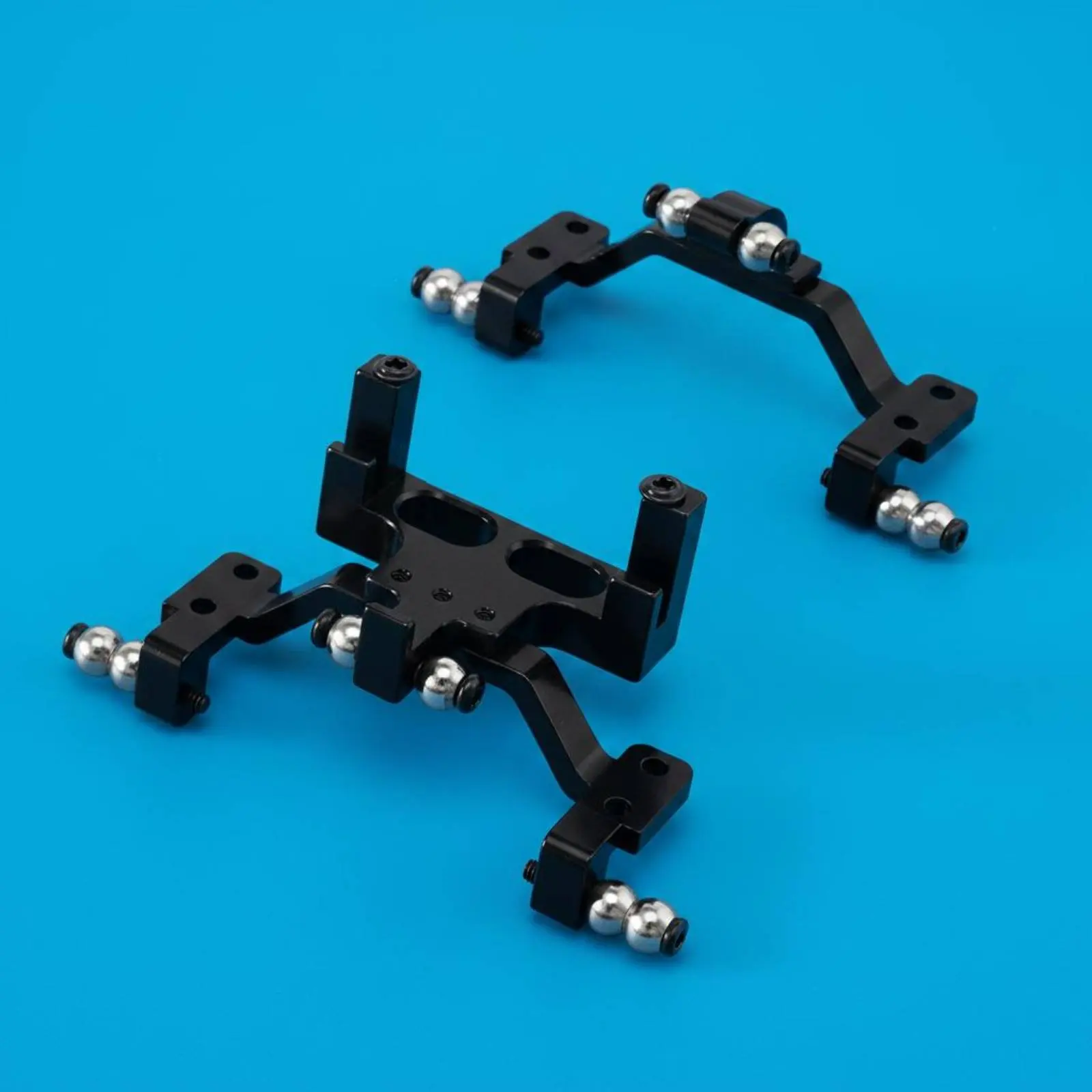 RC Car Servo Bracket CNC Machined RC Servo Mount Bracket Aluminum Steering Link Mount Red Anodized Finish Steering Link Set