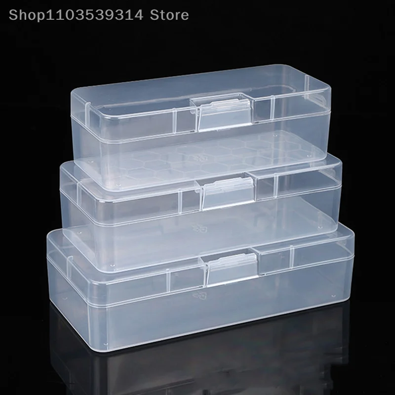 1Pcs Nail Pen Case Box PP Material Transparent Nail Brush Box Pouch Stationery School Pencil Case Supplies Pencil Storage