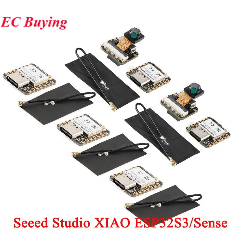 10Pcs/1pc Seeed Studio XIAO ESP32S3 Sense Seeeduino ESP32-S3 2.4G WiFi BLE Mesh 5.0 OV2640 Camera Development Board For Arduino