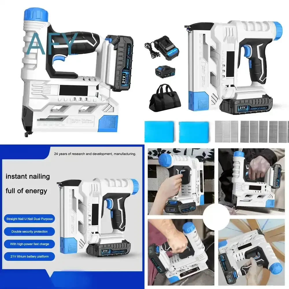 New Small Rechargeable Electric Nail Gun for F30 Straight Door Nail Code Lithium Cordless Nail Gun for Carpentry Woodworking