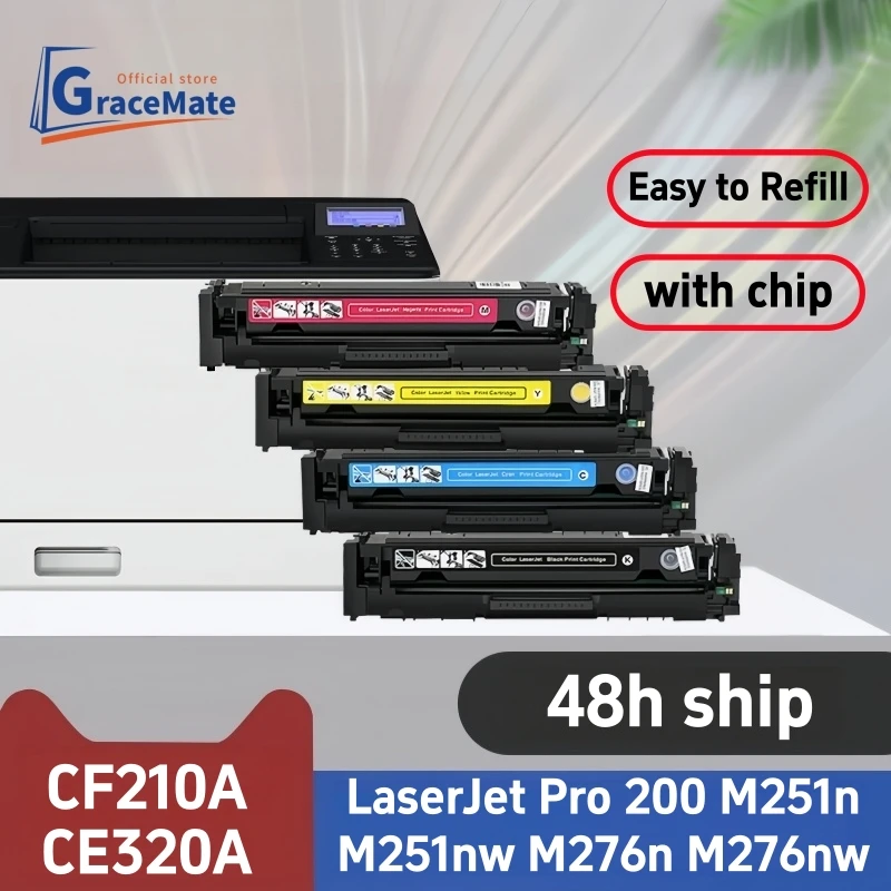 Compatible for HP M251N toner cartridge LaserJet Pro 200 CP1215 CP1525 M276nw CF210A CE320A 1312 CB540A