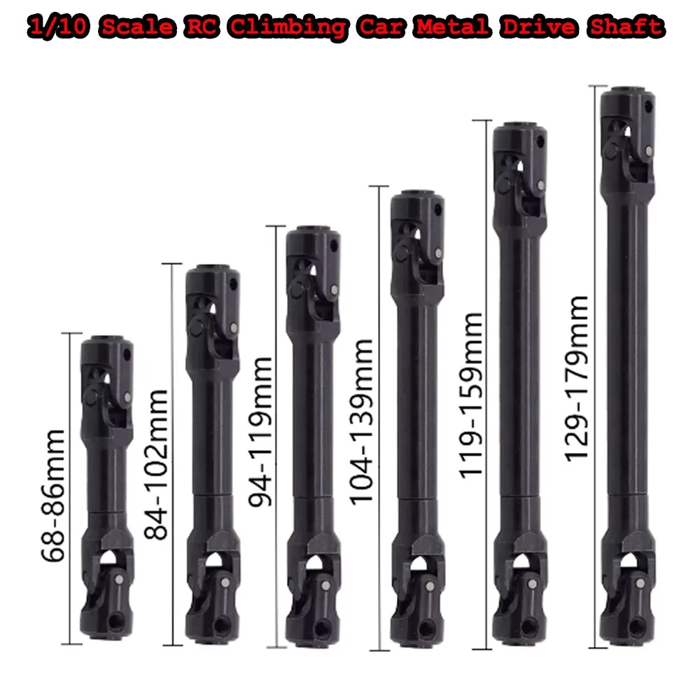 Metal Internal Spline Drive Shaft Universal Joint Driveshaft for 1/10 RC Crawler TRX4 SCX10 Gladiator TF2 D90 YK4082 104311