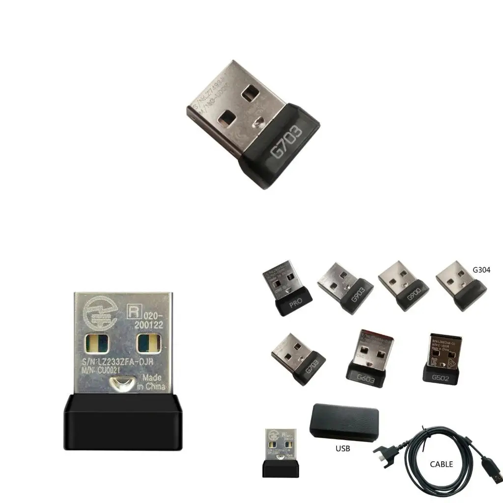 USB Dongle For Logitech G502 G603 G304 G703 G900 G903 G502X GPW Wireless G PRO X Superlight Mouse USB Signal Receiver Adapter