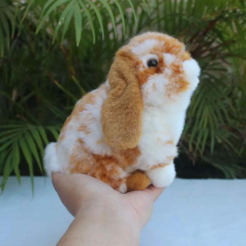 

Cute rabbit plush toys cute flower rabbit doll simulation rabbit dolls cloth dolls male girlfriend gift 19x17cm