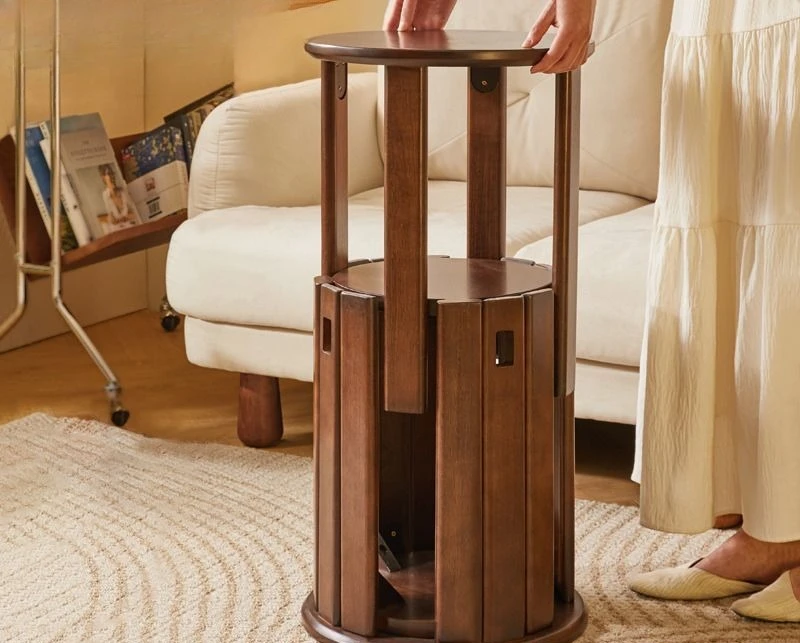 

Solid wood stacked stool home multi functional low dining room bedroom chair light luxury bench