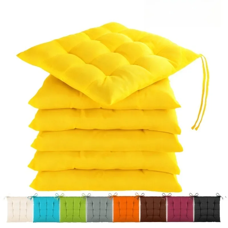 6 Pack Set Soft Breathable Modern Square Seat Cushions Comfortable Quilted Dining Chair Pads for Home Office Restaurant Seating
