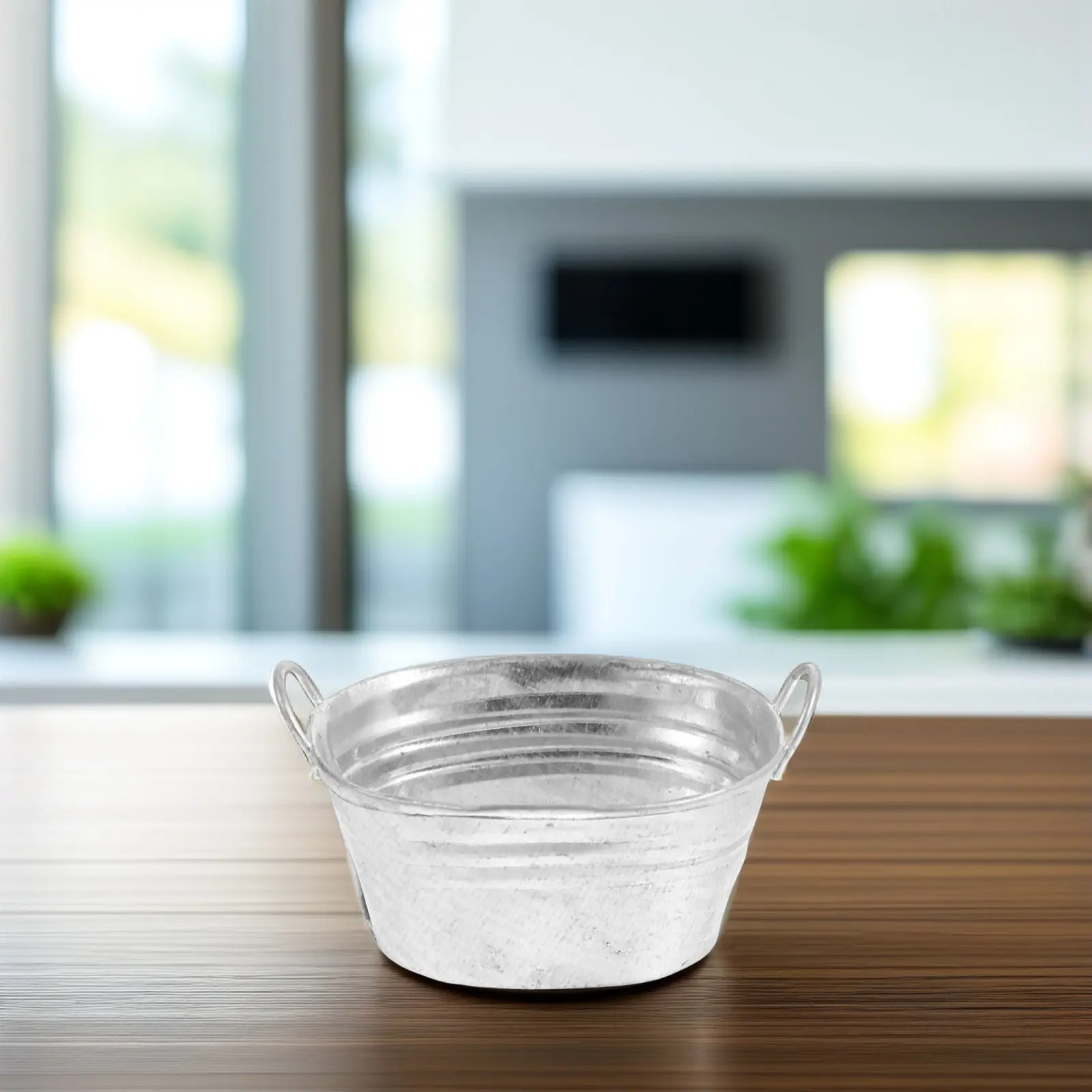 

Miniature Tin Bathtub Dollhouse Bathroom Decor Small Lightweight Realistic Design Photo Prop Mini House Decoration DIY Landscape