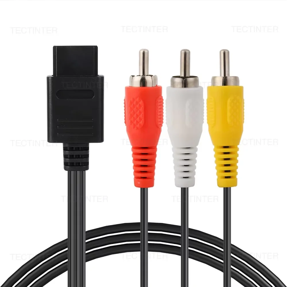 1.8m AV Audio Kabel Game Composiet 3 RCA Koper voor Nintendo 64/N64/GameCube/SNES Console Draad AV Kabel voor Schakelaar Accessoires