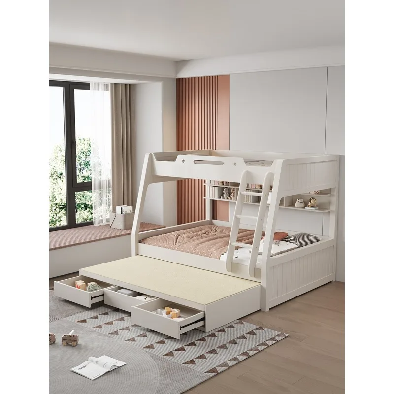 Upper and lower beds Bunk Solid wood feet Simple high and low beds Adult upper and lower bunk wooden Two-layer mother