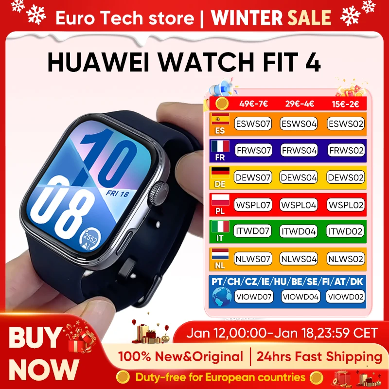 Reloj inteligente HUAWEI FIT 4 Original, pantalla AMOLED de 1,8 pulgadas, reloj inteligente con control de salud y llamadas Bluetooth