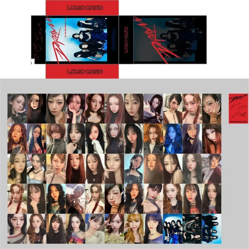 

55Pcs/Set Kpop Karina Winter DRAMA Album Boxed Lomo Cards Ningning Giselle Season Greetings Postcards HD Photocards Fans Gifts