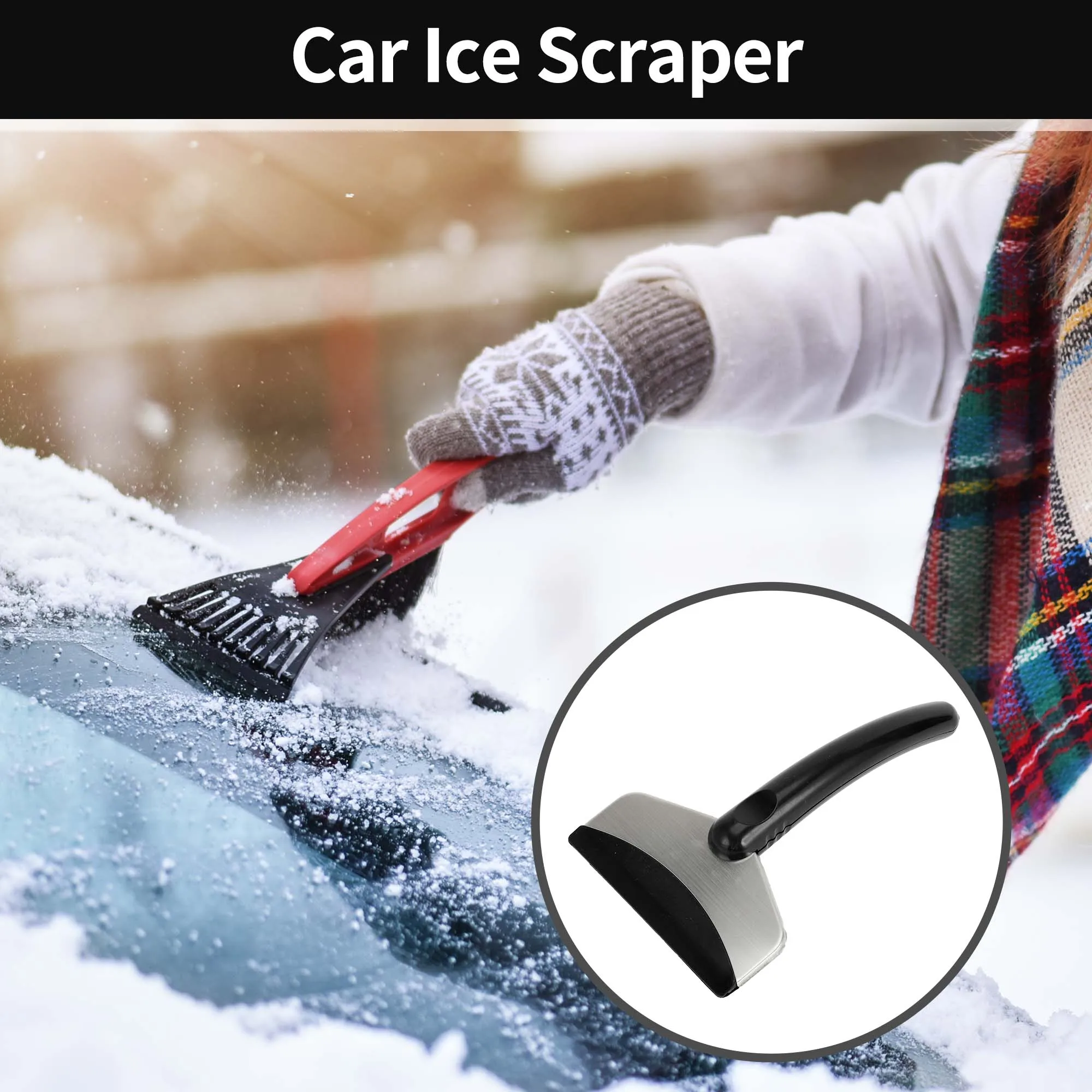 

UXCELL 18x11cm Universal Car Ice Scraper SUV Snow Frost Remover for Car Truck RV Windscreen Side Window Anti Crash Ice Remover