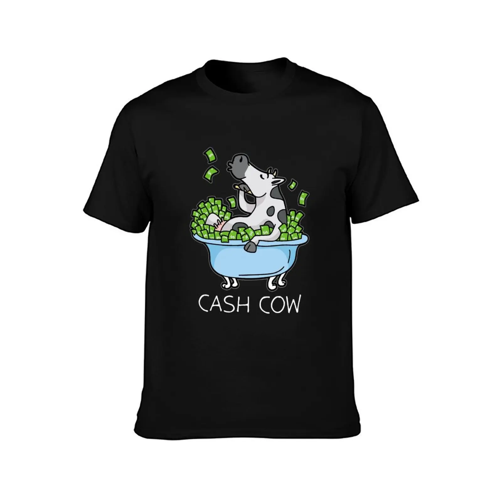 Cash Cow Rich Money Dollar Cash Hustle Manager T-Shirt cotton tshirt 100% T-Shirt