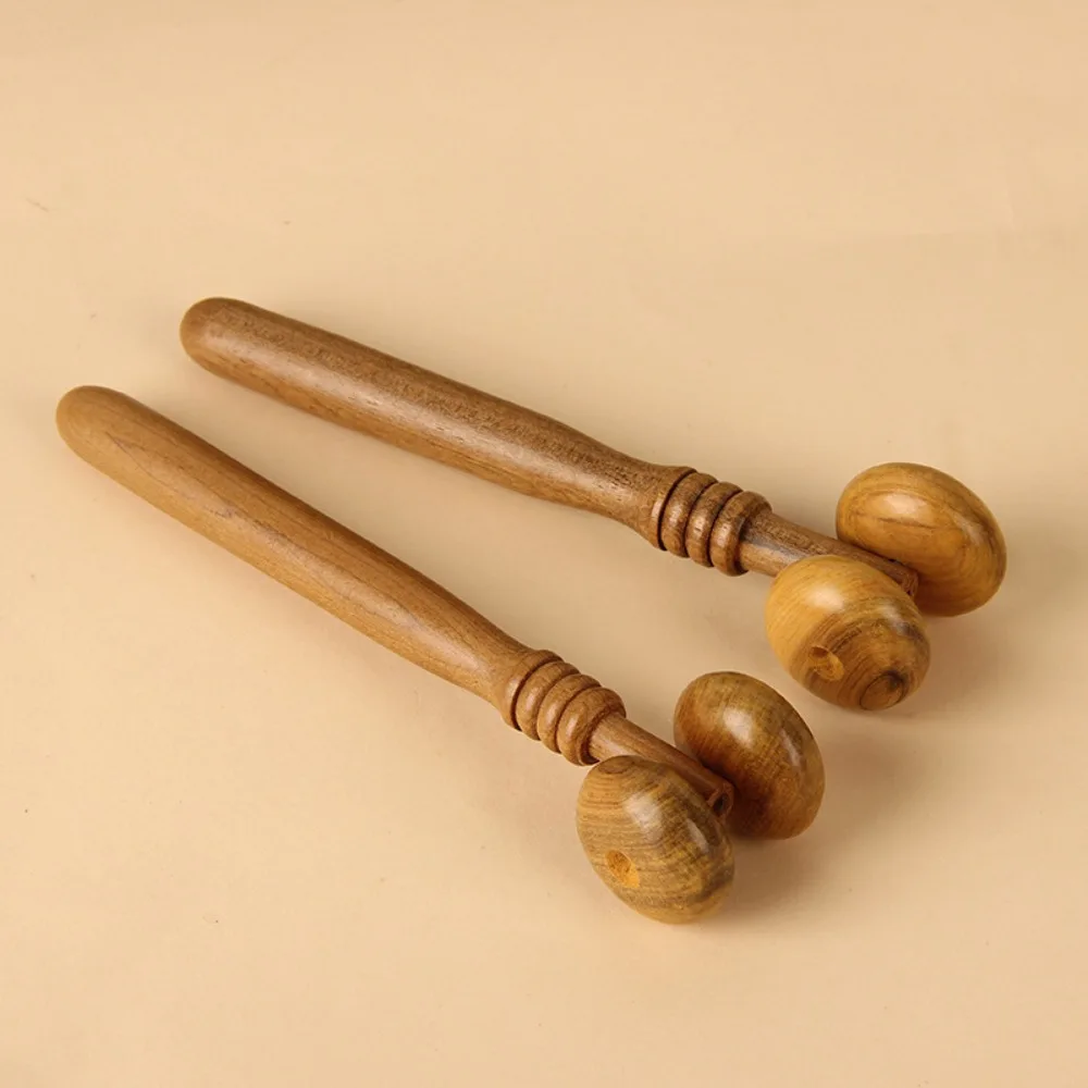 Portable Sandalwood Gua Sha Scraper Face Slimming Burlywood Face Massage Muscle Pain Relief Face Roller Unisex