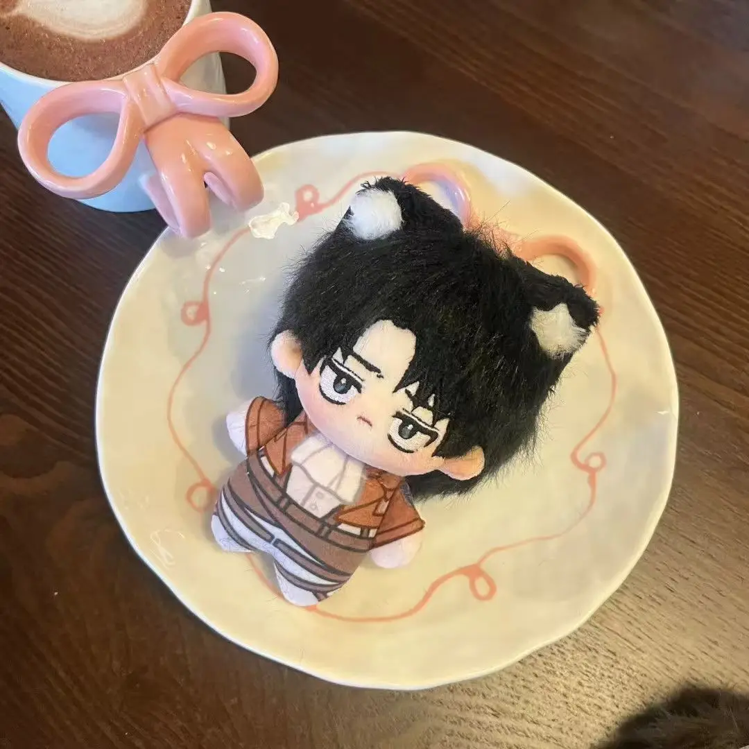 

Stuffed 10cm Game Anime Attack on Titan Fan Fiction Captain Levi Body Plush Doll Toy Soft Dress Up Cotton Kid Gift