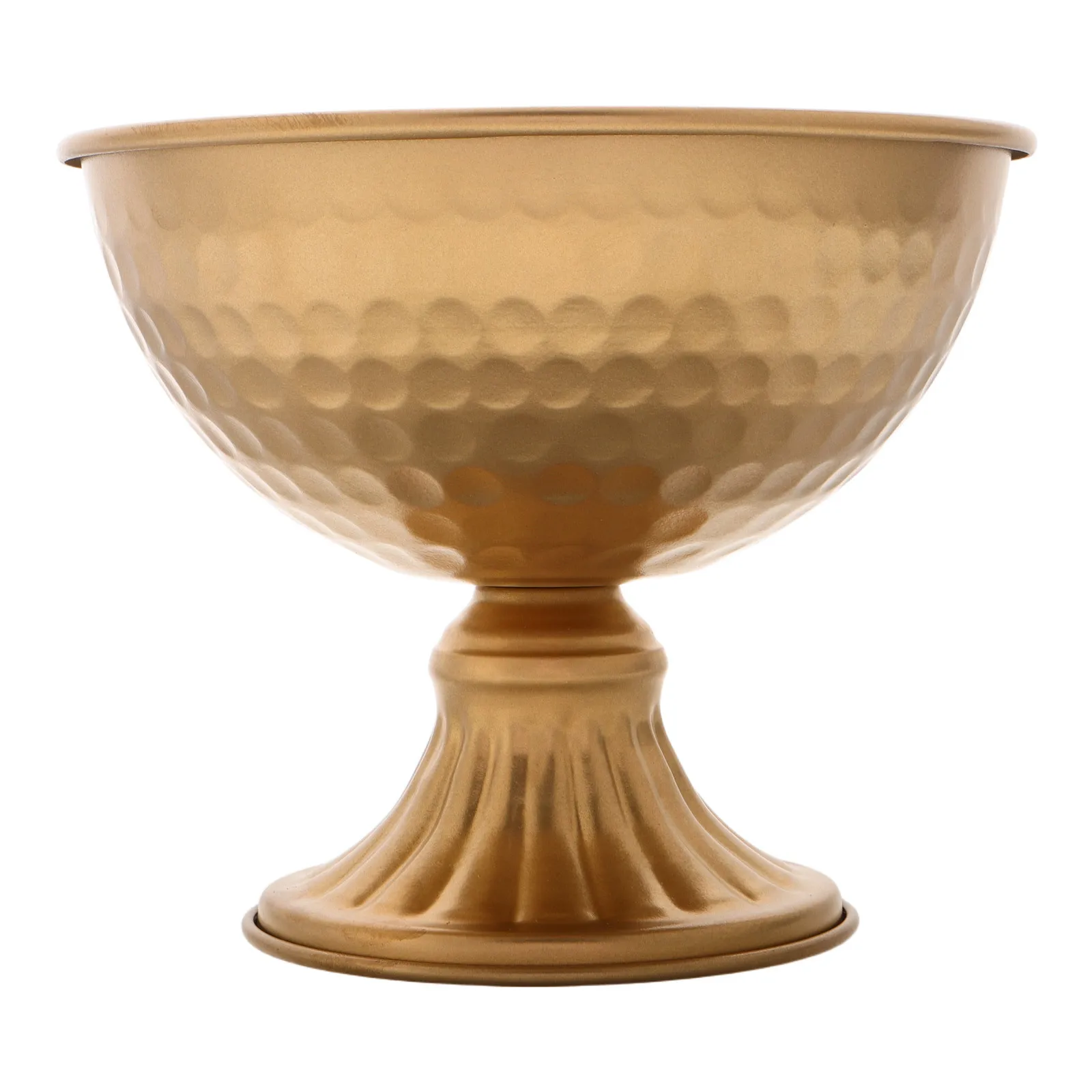 

European Style Iron Flower Vase High Foot Gold Flowerpot Wedding Centerpiece Dining Table Metal Floral Urn Artificial Flowers