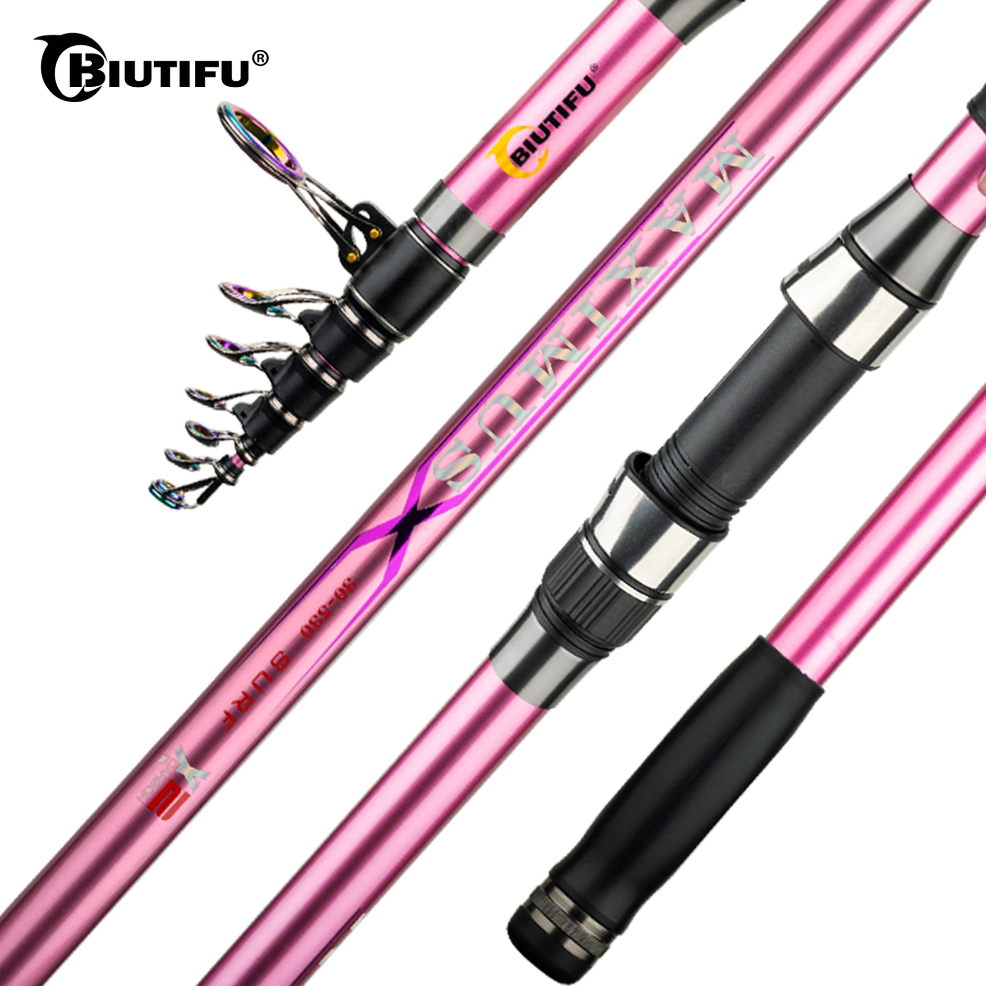 

MAXIMUS Traveller Telescopic Surf Fishing Rods 5.3m-3.6m T800Carbon Spinning Power 60-150g Throwing Surfcasting Pole For BIUTIFU