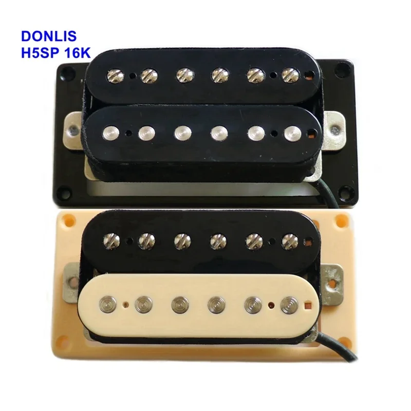 Donlis DHN53 High output 16K Alnico guitar humbucker pickup with nickel silver baseplate in black/Zebra/Ivory colors