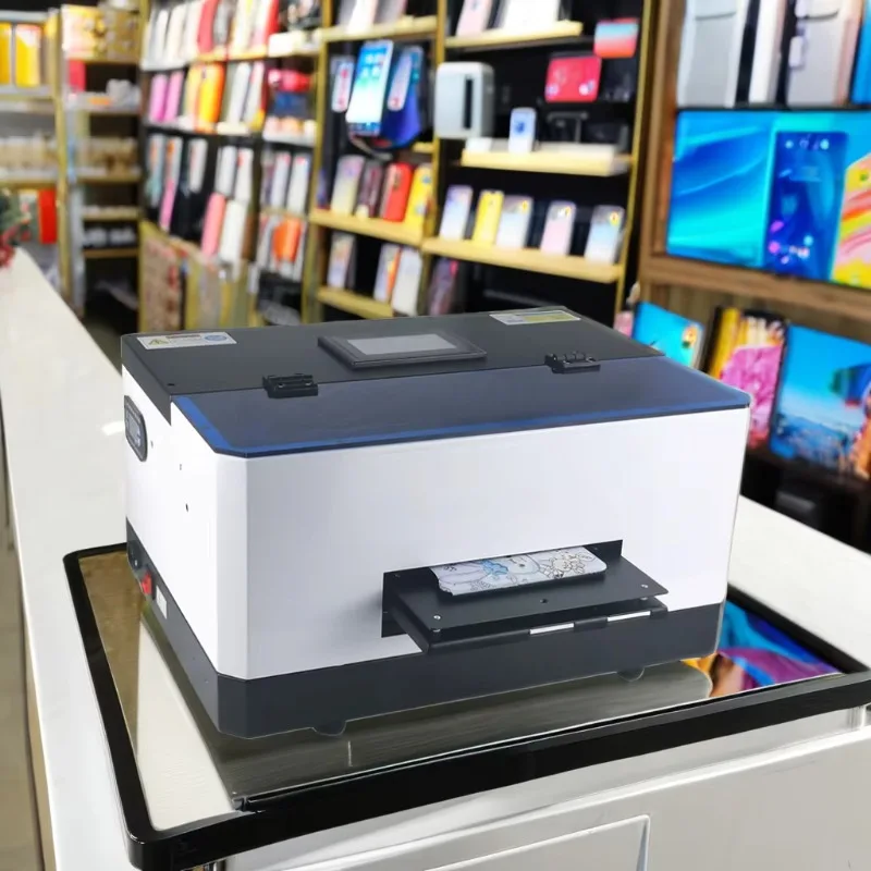 2026 Reizjet A5 L800 UV Printer Desktop Mini A5 Size UV Inkjet Printer Cell Phone Case Flatbed Printer For Small Business