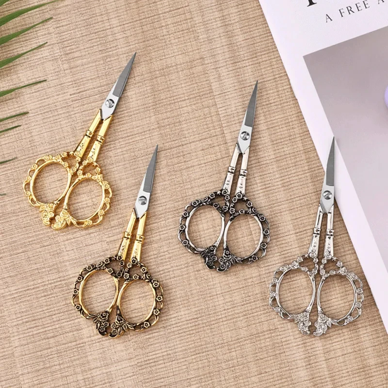 Retro Tailor Scissors Stainless Steel Fabric Scissors Sewing Scissors for Tailoring DIY Craft Handmade Cutting Household Tools