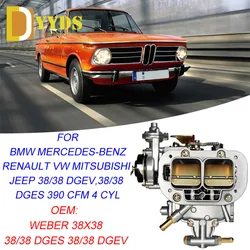 Carburetor Weber 38/38 DGEV DGAS DGES For WEBR BMW Mercedes-Benz Renault VW Mitsubishi Jeep 38/38 DGEV,38/38 DGES 390 CFM 4 CYL