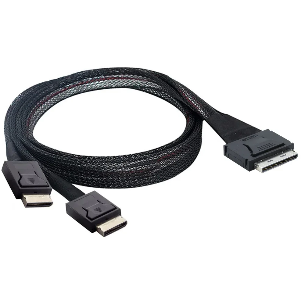 Reliable PCIE Oculink SAS Cable SFF-8611 8I to l Two SFF 8611 4I for Servers
