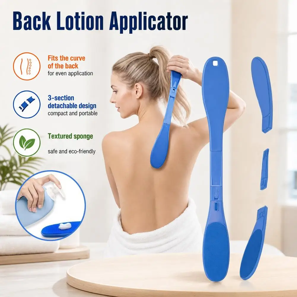Long-handled Back Body Lotion Applicator Brush With Detachable Storage Design, Convenient For Independently Applying Body Lotion