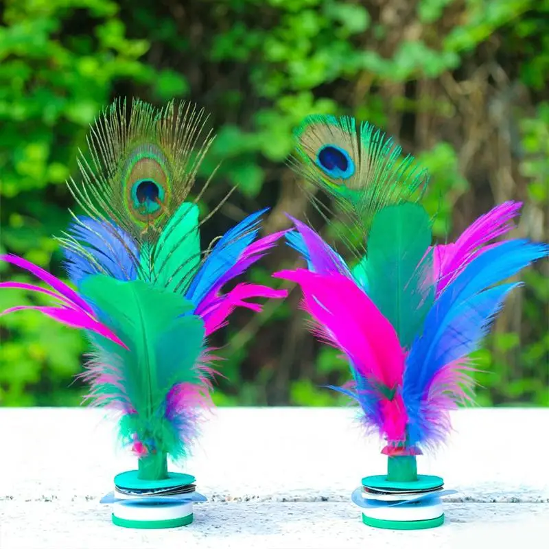 【OD】Colorful Feather Kicking Shuttlecock Chinese Jianzi Foot Kicking Feather Exercise Indoor Outdoor Game Fitness Activities
