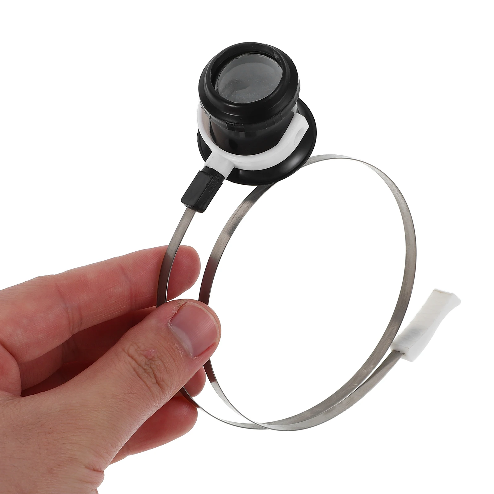 

Watch Repair Magnifying Loupe Head-Mounted Magnifier Stainless Steel Ring High Clarity Lens For Jewelry Electronic