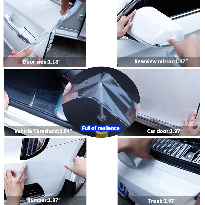 HOT 10cm*300cm Auto-Folie Stoßstangen-Lackschutzfolie Kratzfeste Auto-Folie Wasserdichter Schutz Transparente Lackschutzfolie 10/15/20cm – Detail 2