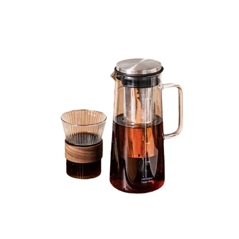 

Leggerolusso Glass Cold Brew Pot Large Capacity Scale Kettle Tea Coffee Brew Cold Brew Bottle