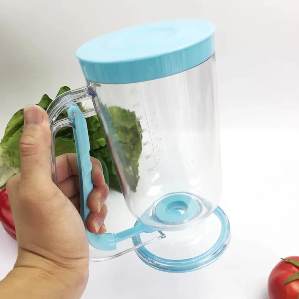 

Pancake Dispenser Transparent Baking Tool With Stirring Lid Leak Proof Batter Cup For Muffins Scones Crepes Cupcake Cake