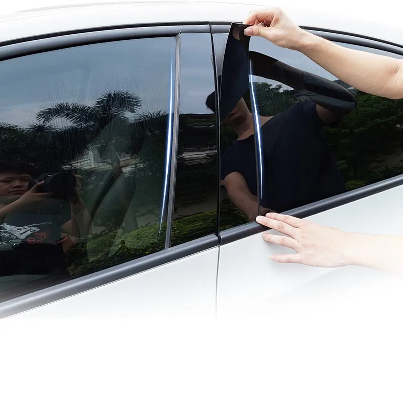 8PCS Car Styling Window BC Pillar Stickers Cover Trim Black For BMW E70 E71 F20 E84 F48 E60 F10 F07 E90 F30 F34 E46