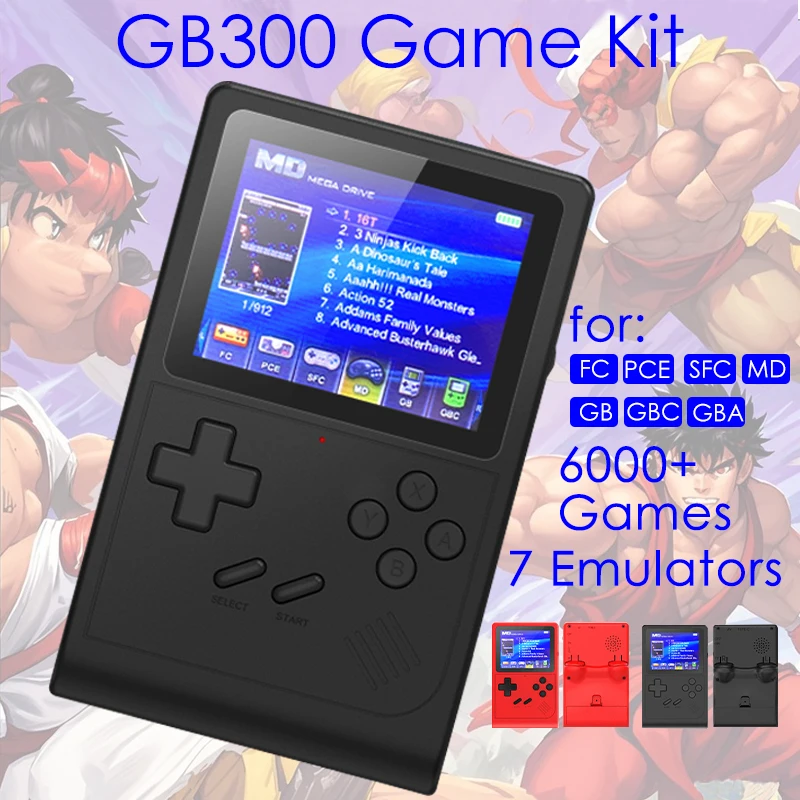 

Handheld Game Console Portable Retro Mini Video Game for NES SNES GBA Emulators Consoles for Gameboy Player GB300 Kid Gift