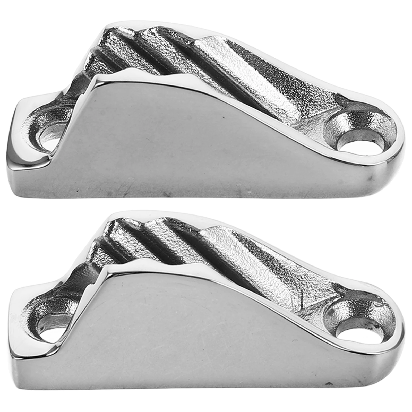 

2pcs Sailboat Rope Clamp Cleat Stainless Steel Marine Horn Cleat Boat Hardware Sailing Yacht Accessories Line Anchor Cam Clam