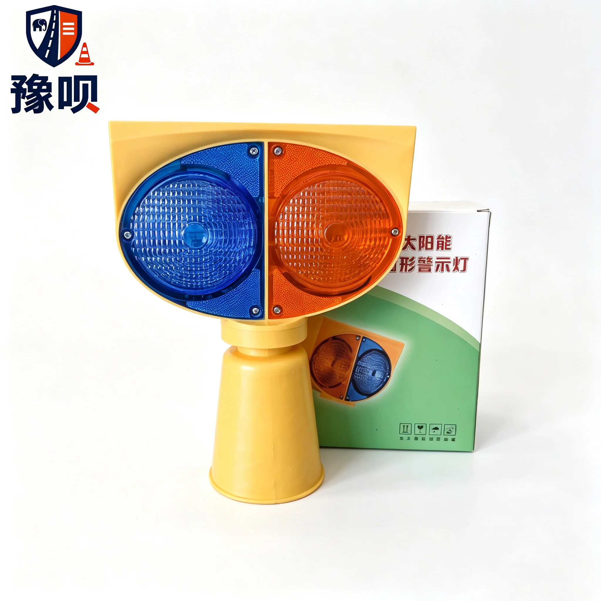 Solar Double-Sided Guardrail Barricade Flash Light Flashing Led Warning Light At Night Road Construction Cone Warning Light