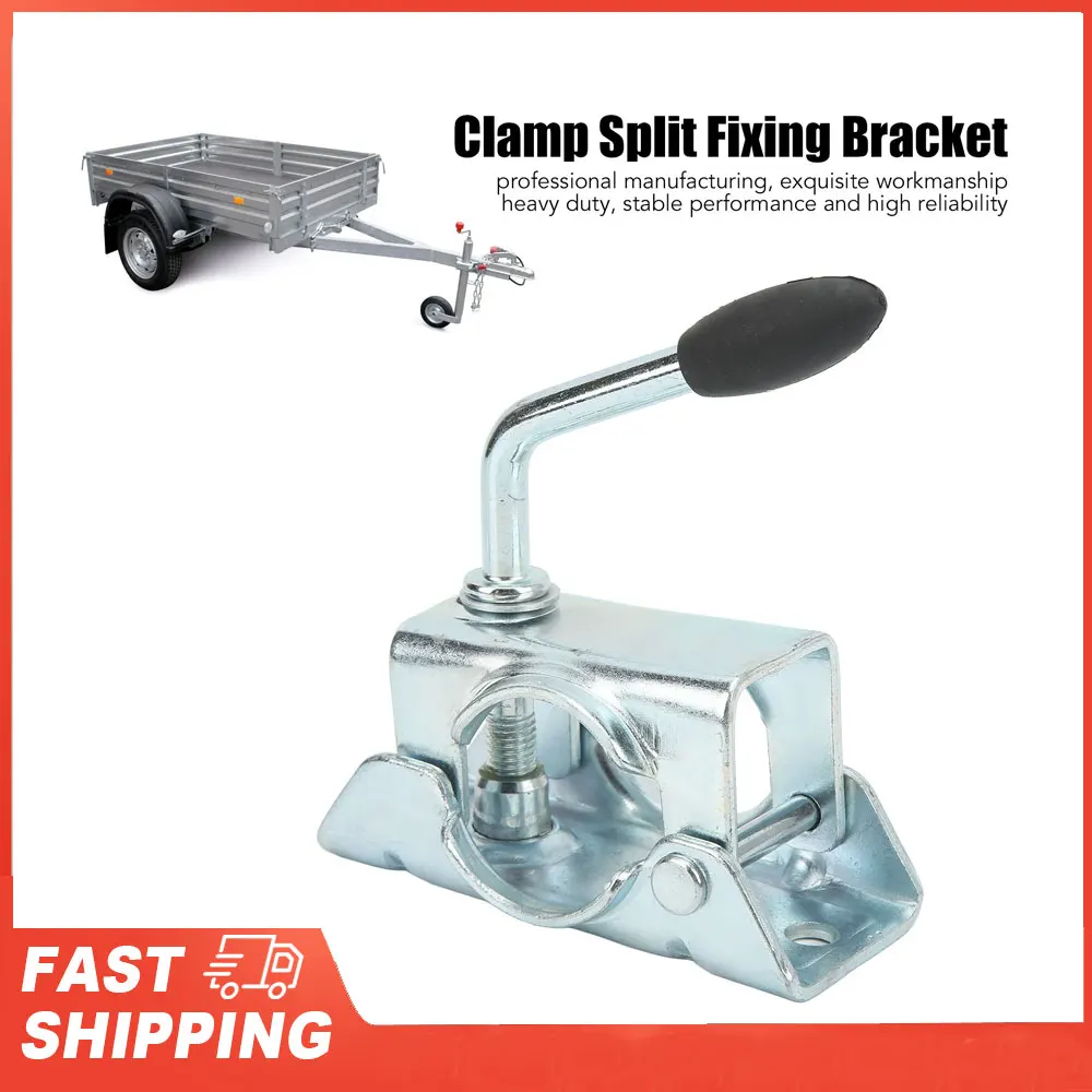 Prop Stand Support Mount Trailer Jack Wheel Split Clamp for 48mm/1.89in Pipe Diameter Tools