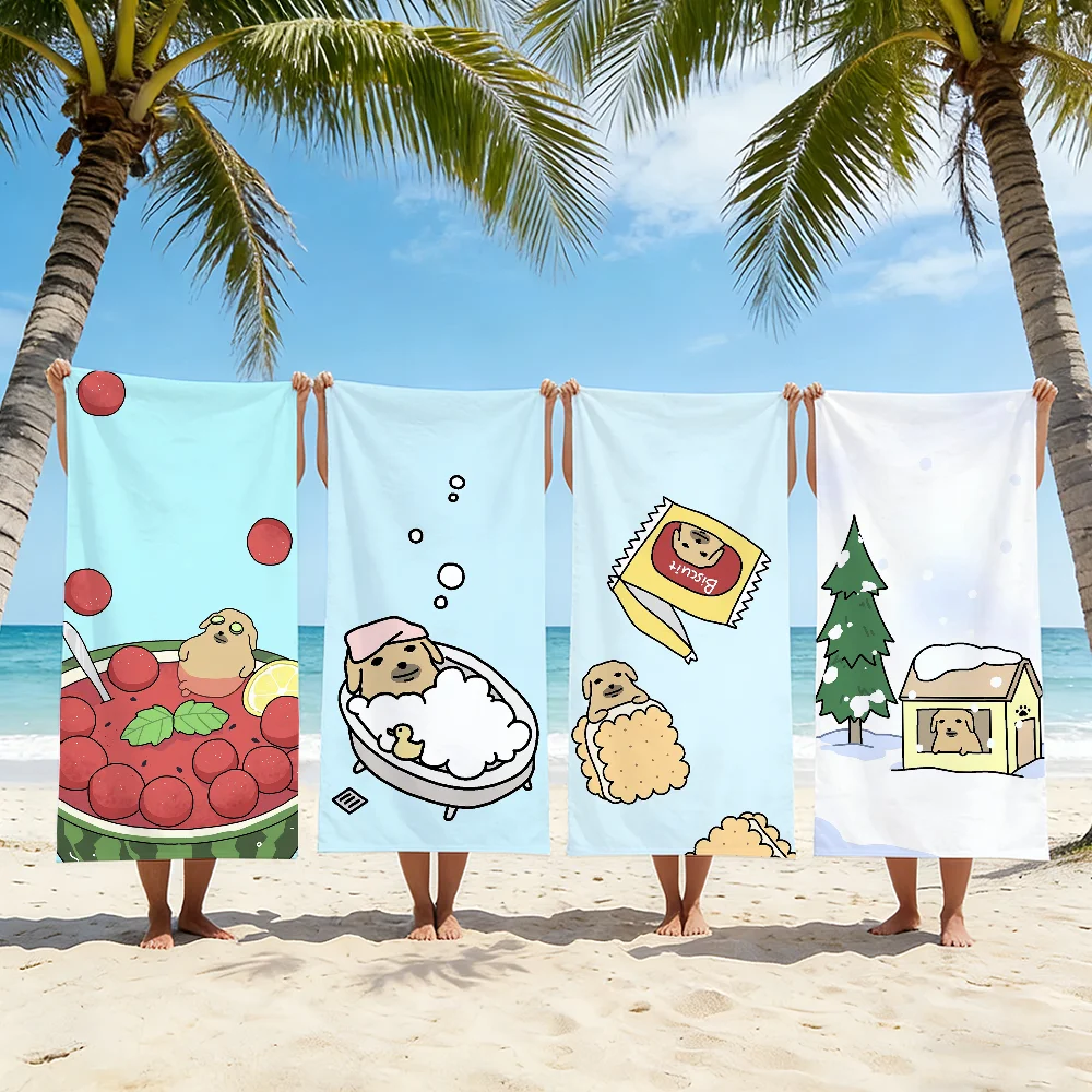 Cartoon N-Nudaeng Dog Towel For Swim Yoga Gym Quick Drying Soft and skin-friendly Beach Towels All-Season