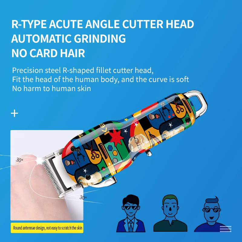 Kemei MAX2092 Hair Clipper Electric Cordless Beard Hair Trimmer Precision Mower Professional Barber Fade Hair Cutting Machine