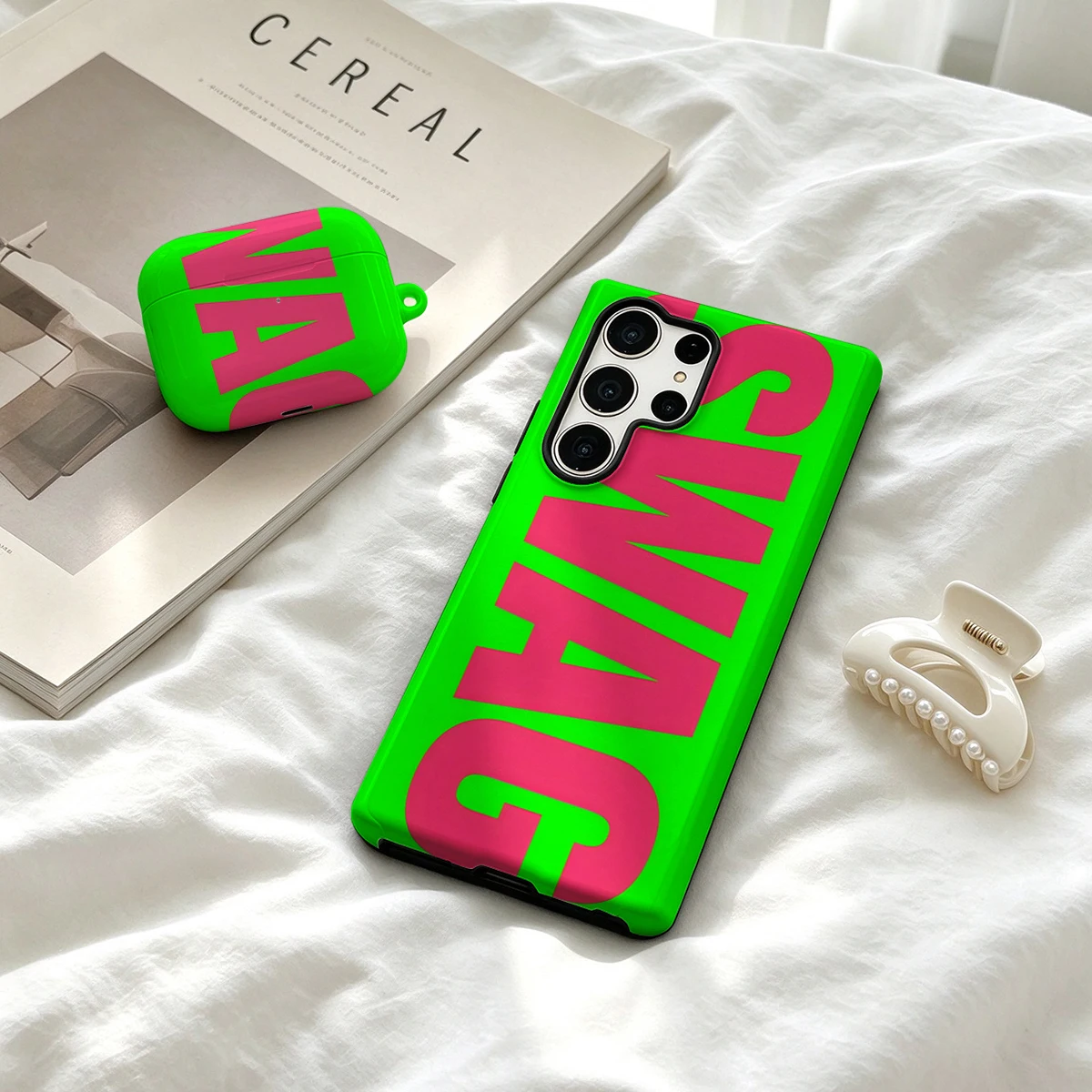 Neon SWAG Phone Case For Samsung Galaxy S26 S25 Ultra S24 S23 Ultra Plus Shockproof Double Layer Tough Back Cover