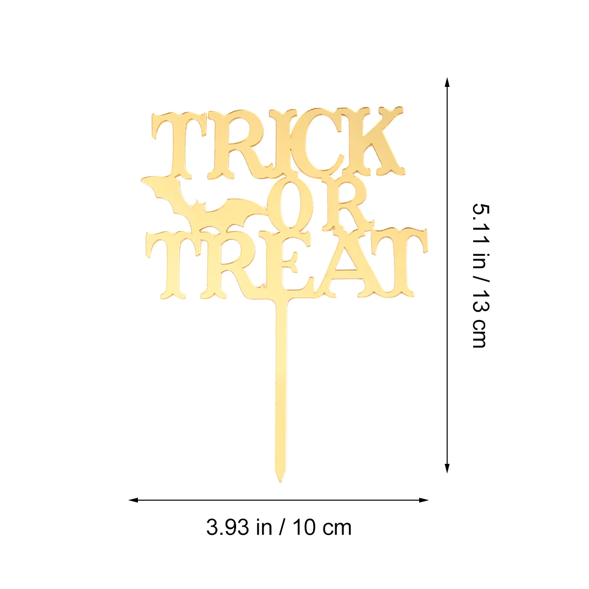 

Halloween Decorations Acrylic Bat Picks Cake Topper Trick Treat Supplies Festive Eco Friendly Material Cake Decoration