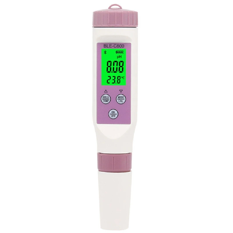 

1 PCS Bluetooth C600 Seven-In-One Ph/Tds/Ec/Temperature/Salinity/Orp Seawater Specific Gravity Water Quality Pen ABS PH Meter