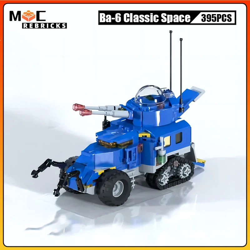 

MOC Building Blocks Ba-6 Classic Space Tank Military Armored Vehicle New Creative DIY Assembly Bricks Model Kid‘s Toys Gifts Set